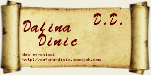 Dafina Dinić vizit kartica